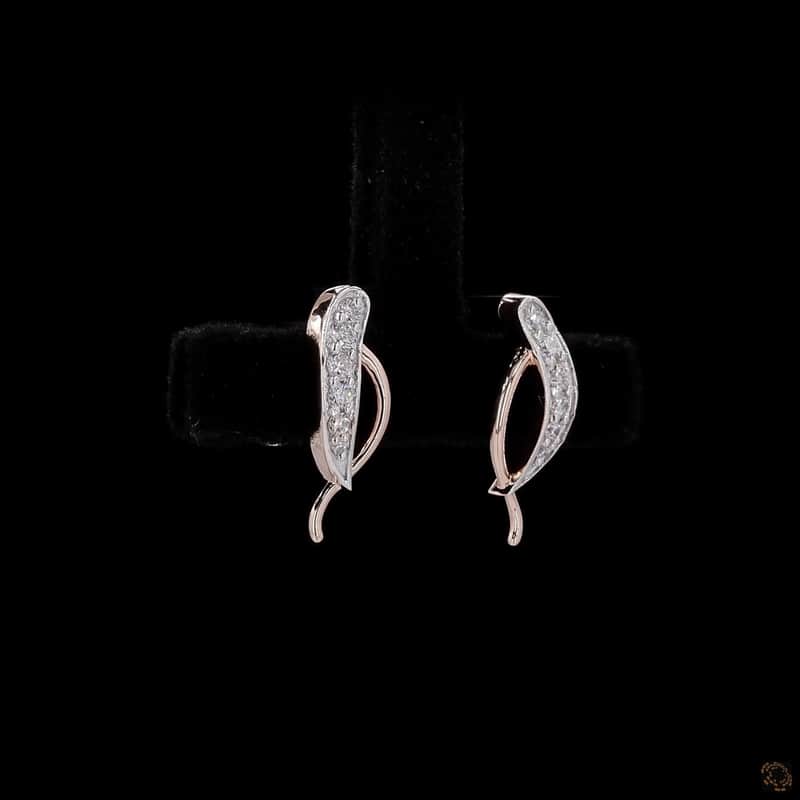 Bypass Leaf Stud Earrings 2