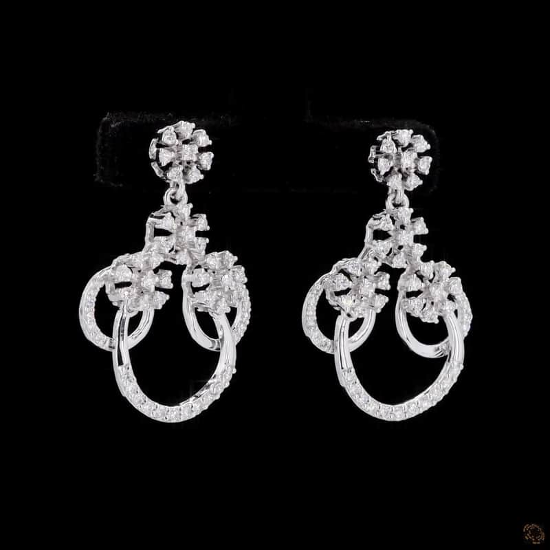 Floral Circle Chandelier Earrings 2