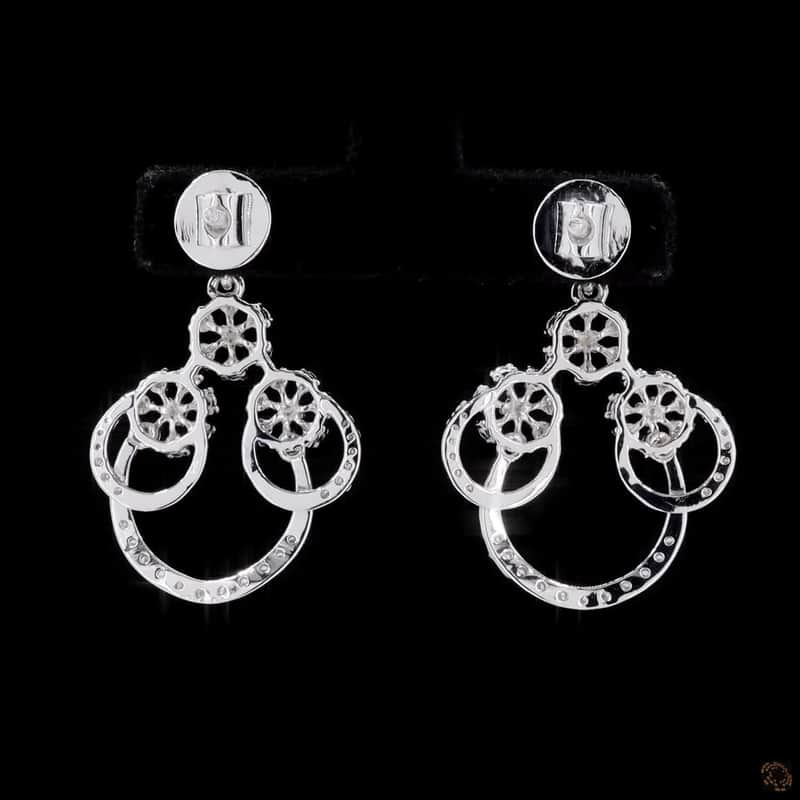 Floral Circle Chandelier Earrings 4