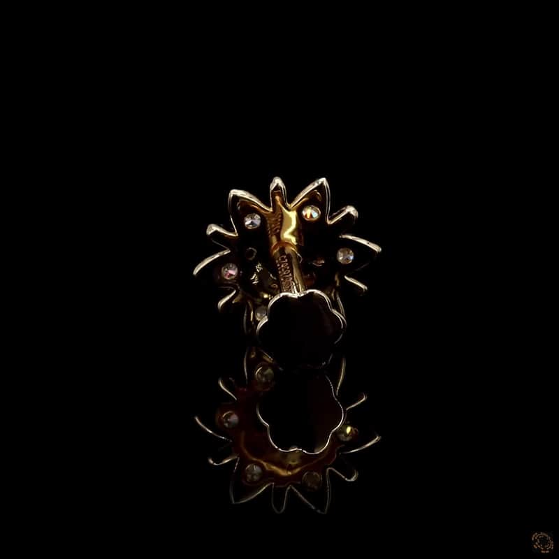 Starburst Pear Diamond Nose Pin 4