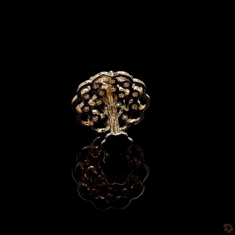 Layered Blossom Diamond Nose Pin 4