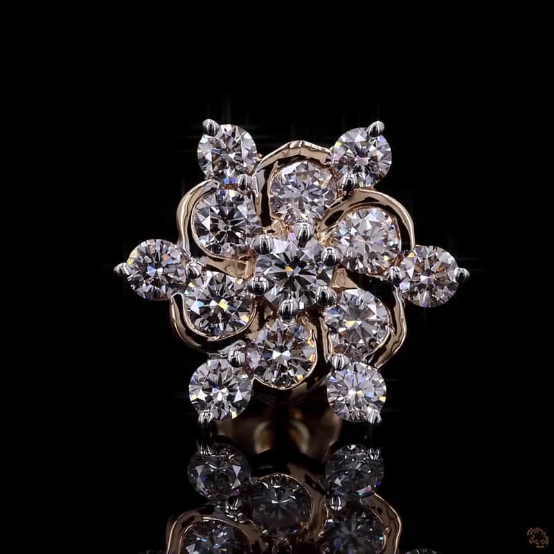 Swirl Pinwheel Diamond Nose Pin 2