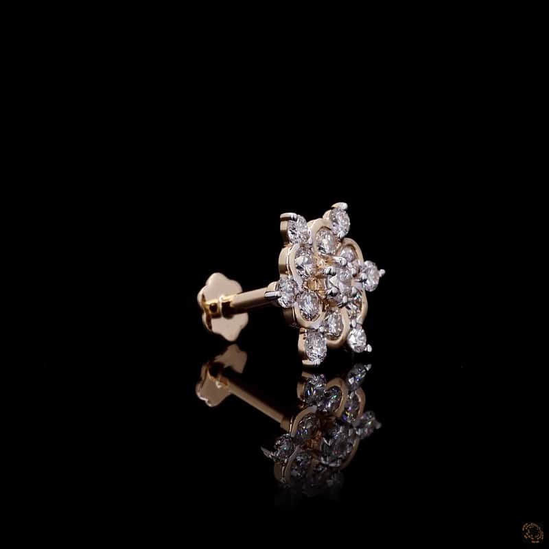 Swirl Pinwheel Diamond Nose Pin 3