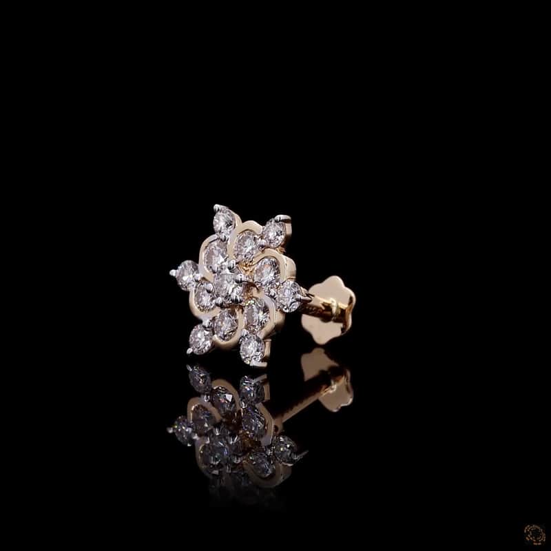 Swirl Pinwheel Diamond Nose Pin 4