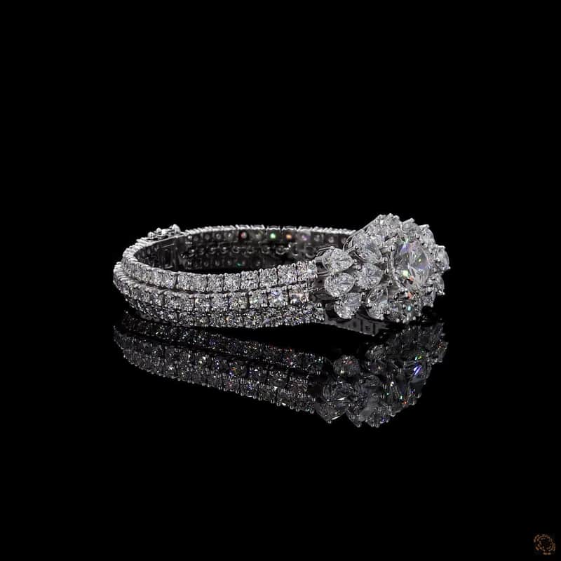 Floral Cluster Multi-Row Bracelet 3