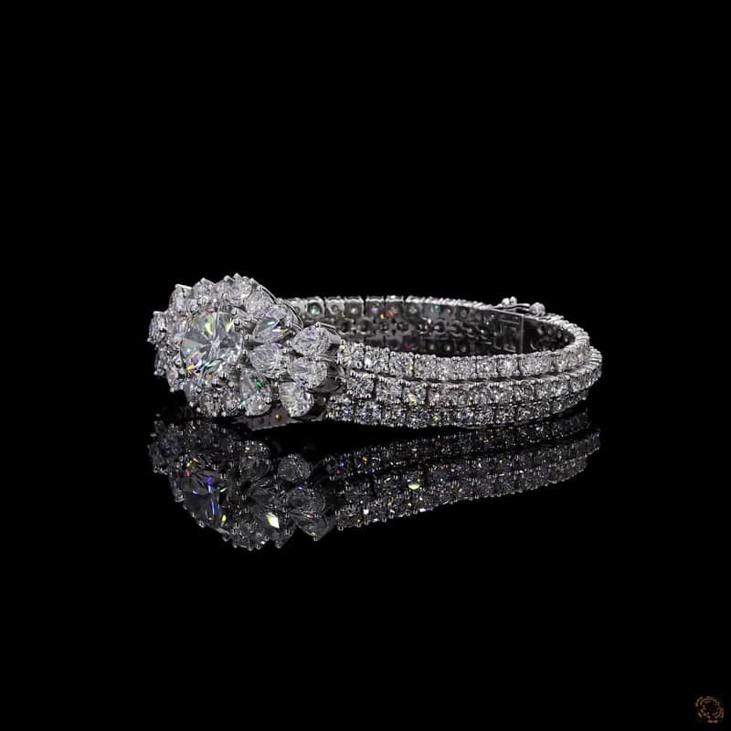 Floral Cluster Multi-Row Bracelet 4
