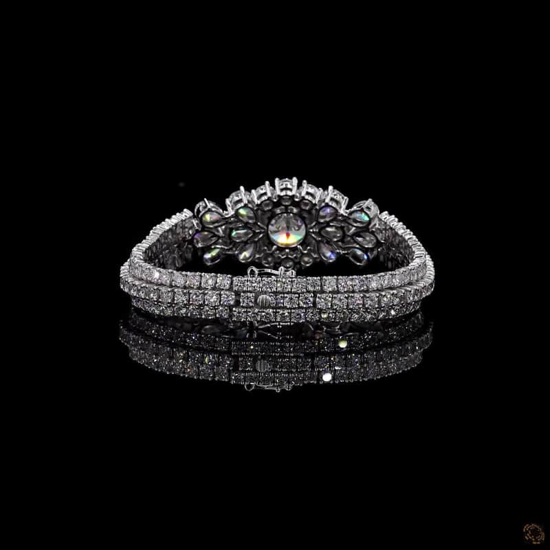 Floral Cluster Multi-Row Bracelet 5