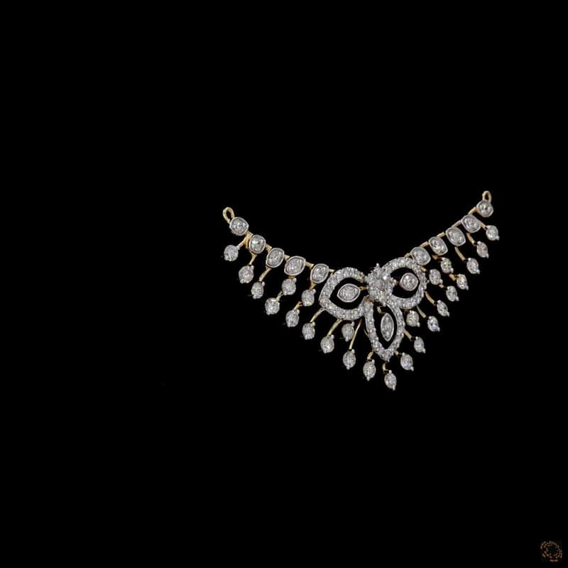 Floral Fringe Crescent Pendant 3