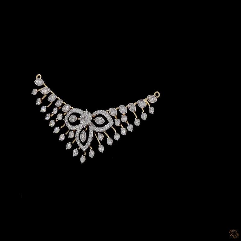 Floral Fringe Crescent Pendant 4