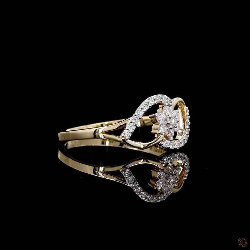 Floral Marquise Frame Ring 3