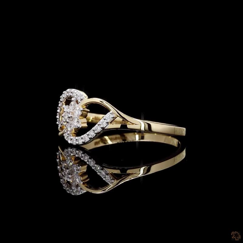 Floral Marquise Frame Ring 4