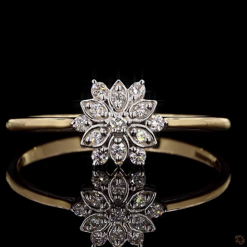 Floral Starburst Cluster Ring 2