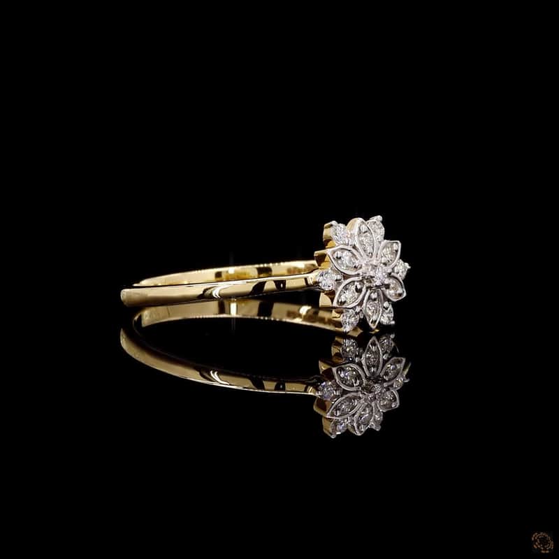 Floral Starburst Cluster Ring 3