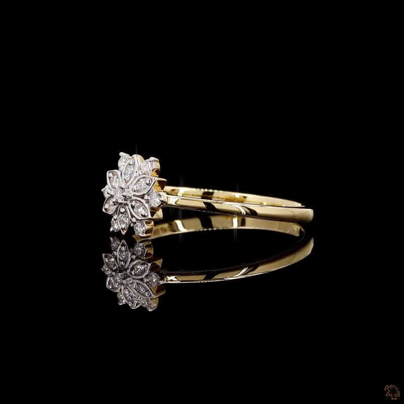 Floral Starburst Cluster Ring 4
