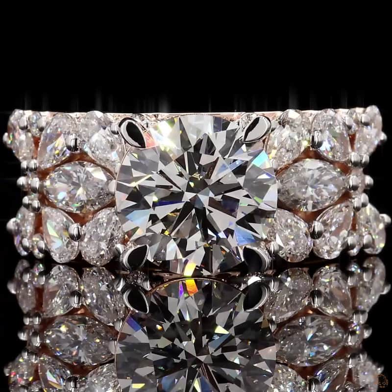 Marquise Leaf Solitaire Ring 2