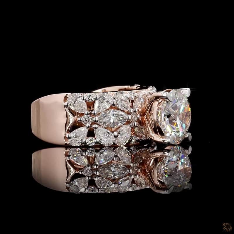 Marquise Leaf Solitaire Ring 3