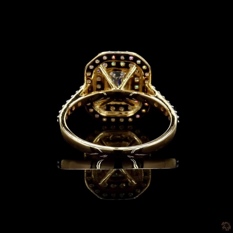 Double Halo Emerald-Cut Ring 5