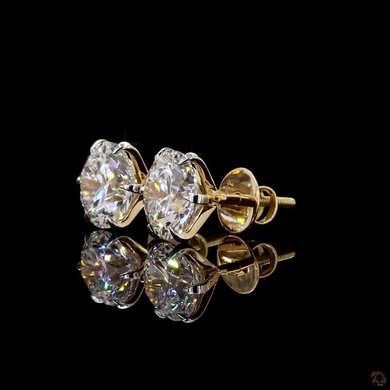 Six-Prong Solitaire Stud Earrings 3