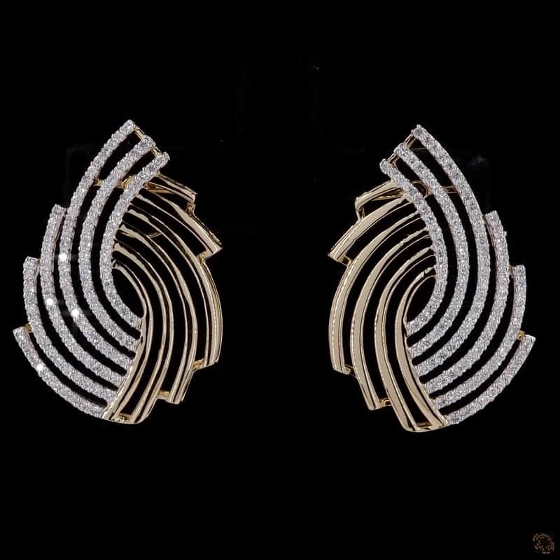 Swirl Pavé Drop Earrings 2