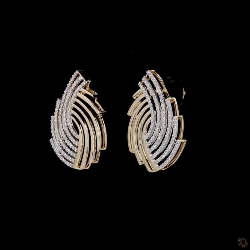 Swirl Pavé Drop Earrings 4