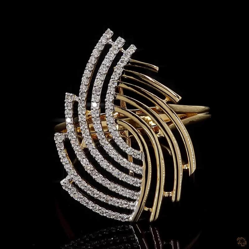 Sweeping Dual-Tone Cocktail Ring 2