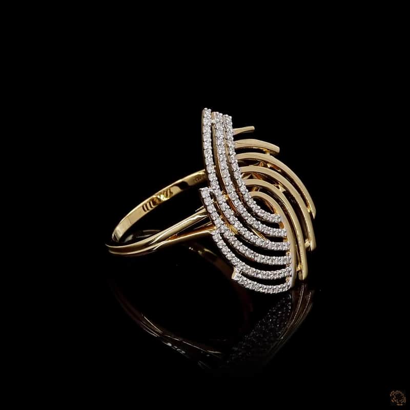 Sweeping Dual-Tone Cocktail Ring 3
