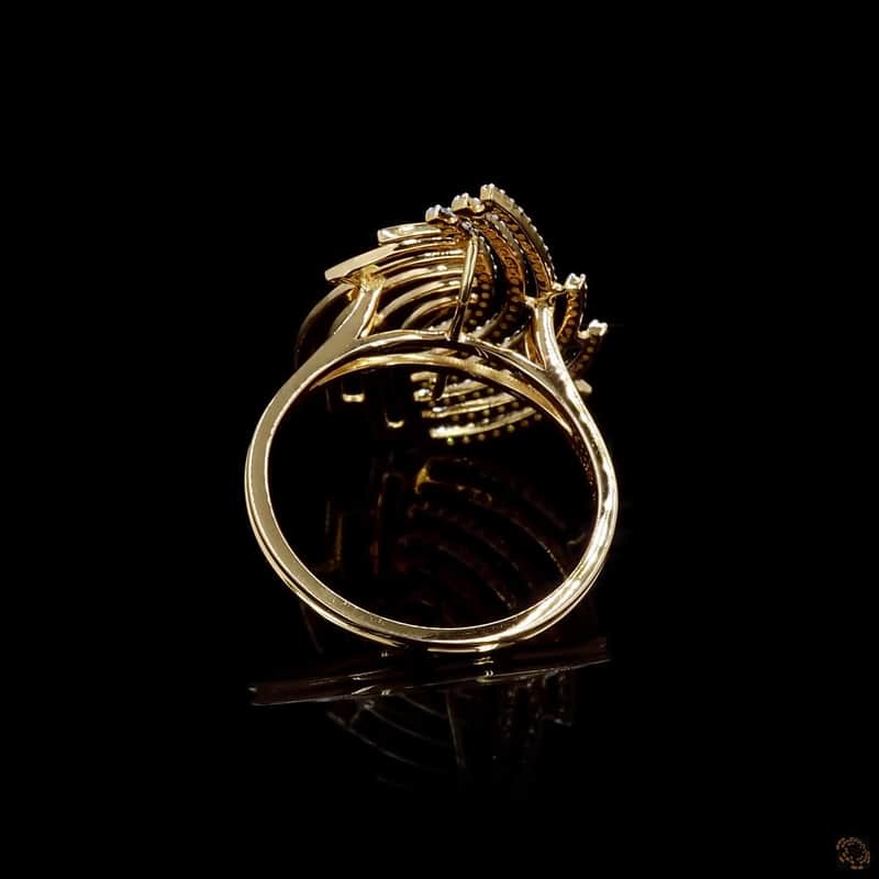 Sweeping Dual-Tone Cocktail Ring 5