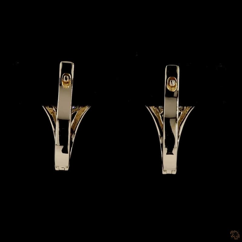Diamond Cluster Huggie Earrings 5