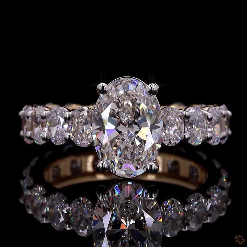 Oval Eternity Solitaire Ring 2