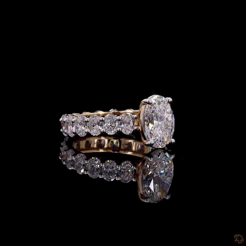 Oval Eternity Solitaire Ring 3