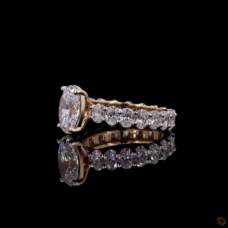 Oval Eternity Solitaire Ring 4
