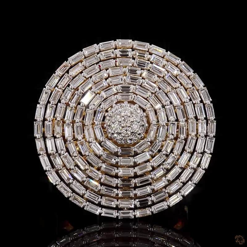 Concentric Baguette Disc Ring 2