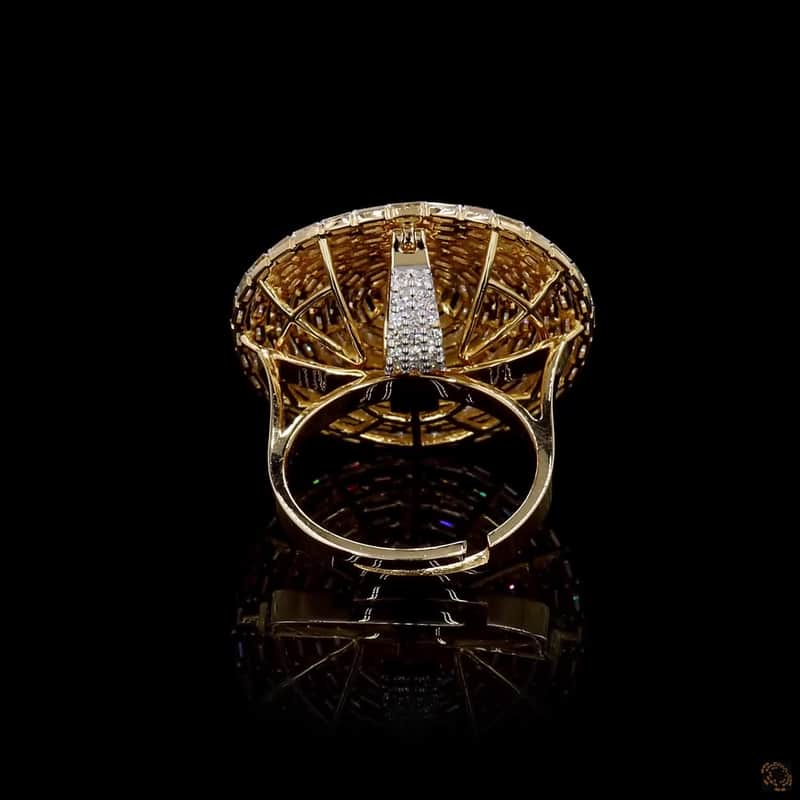 Concentric Baguette Disc Ring 5