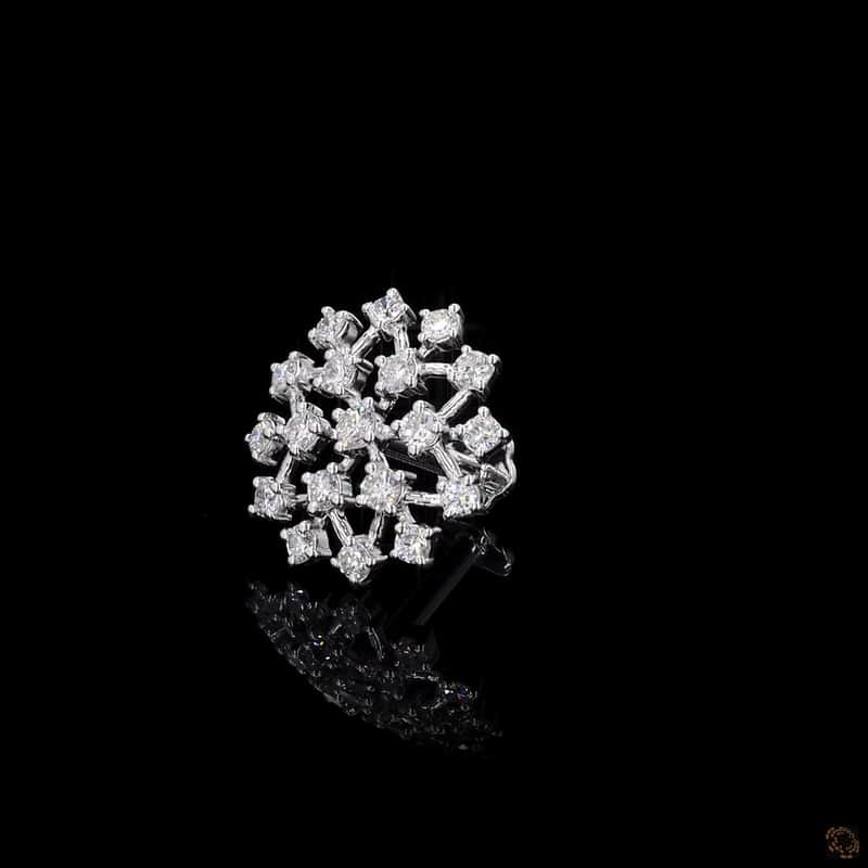 Snowflake Diamond Nose Pin 3