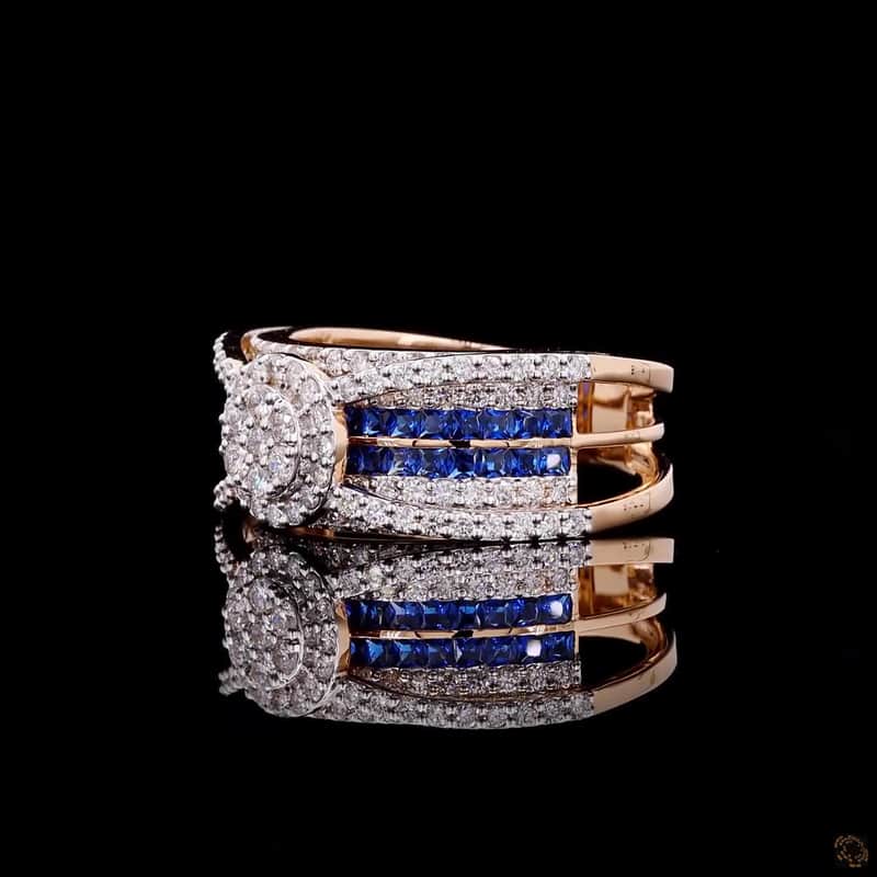 Sapphire Multi-Row Cluster Ring 3
