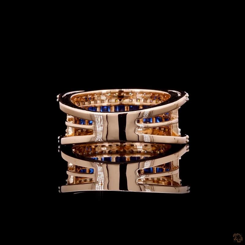 Sapphire Multi-Row Cluster Ring 4