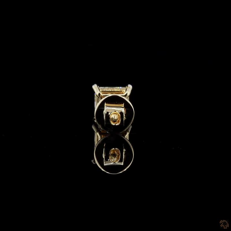 Princess Solitaire Stud Earrings 5