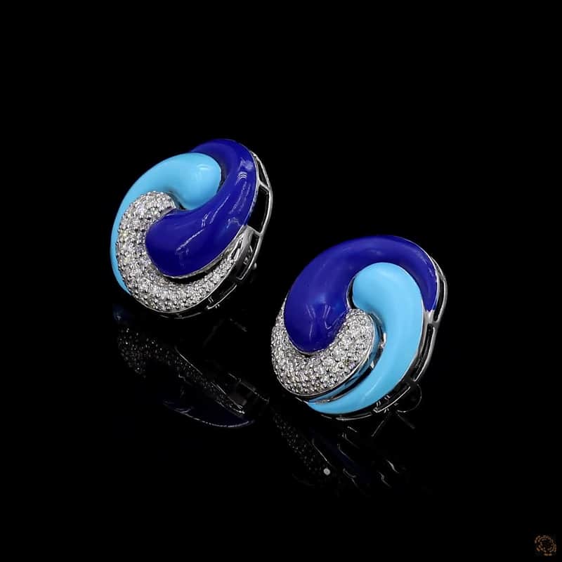 Whorl Inlay Stud Earrings 2