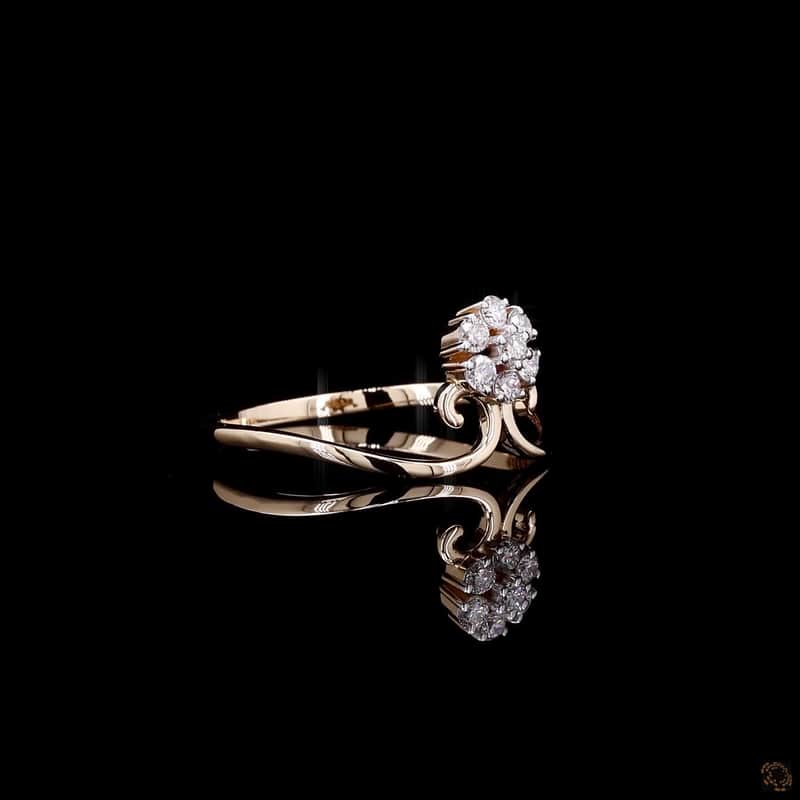 Floral Scroll Bypass Ring 2