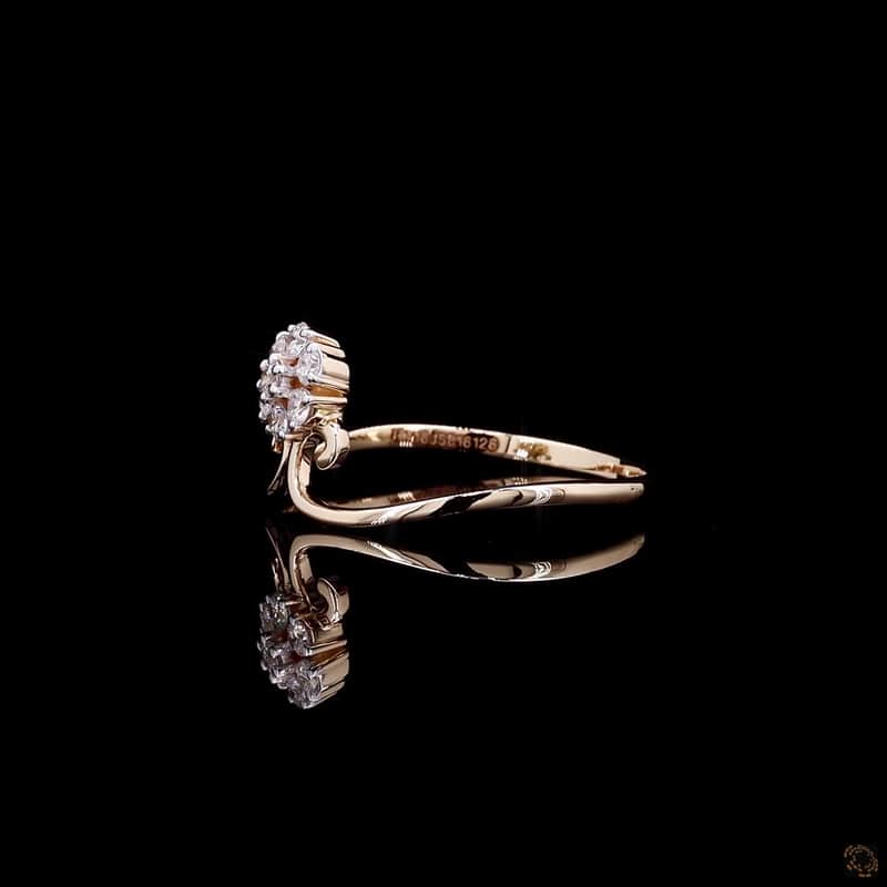 Floral Scroll Bypass Ring 4