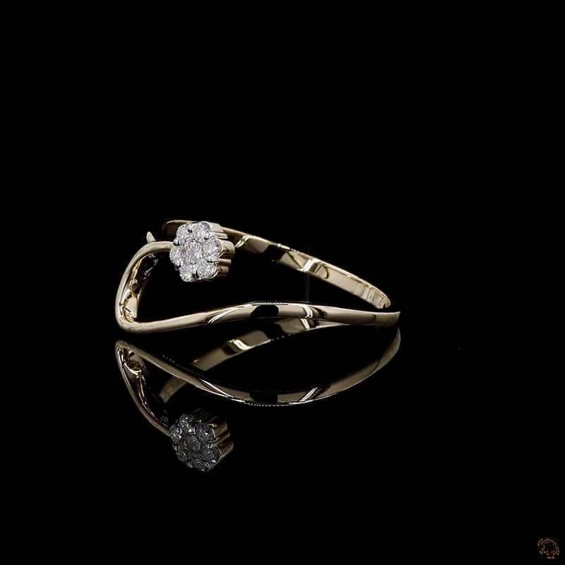 Floral Teardrop Bypass Ring 3