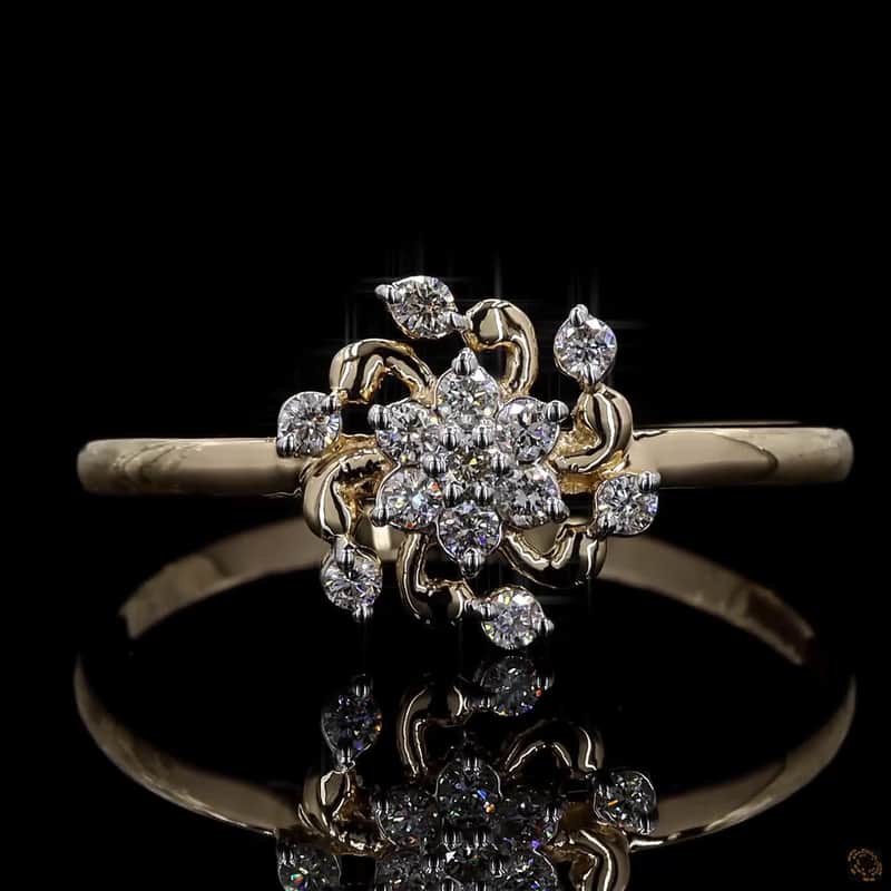 Starburst Floral Diamond Ring 2