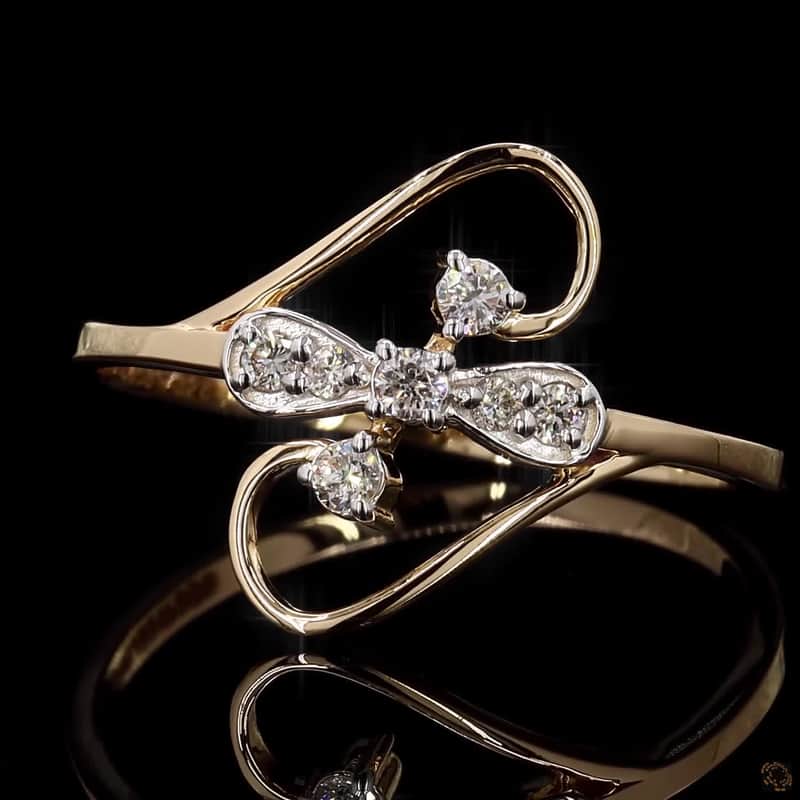 Openwork Bypass Diamond Ring 2