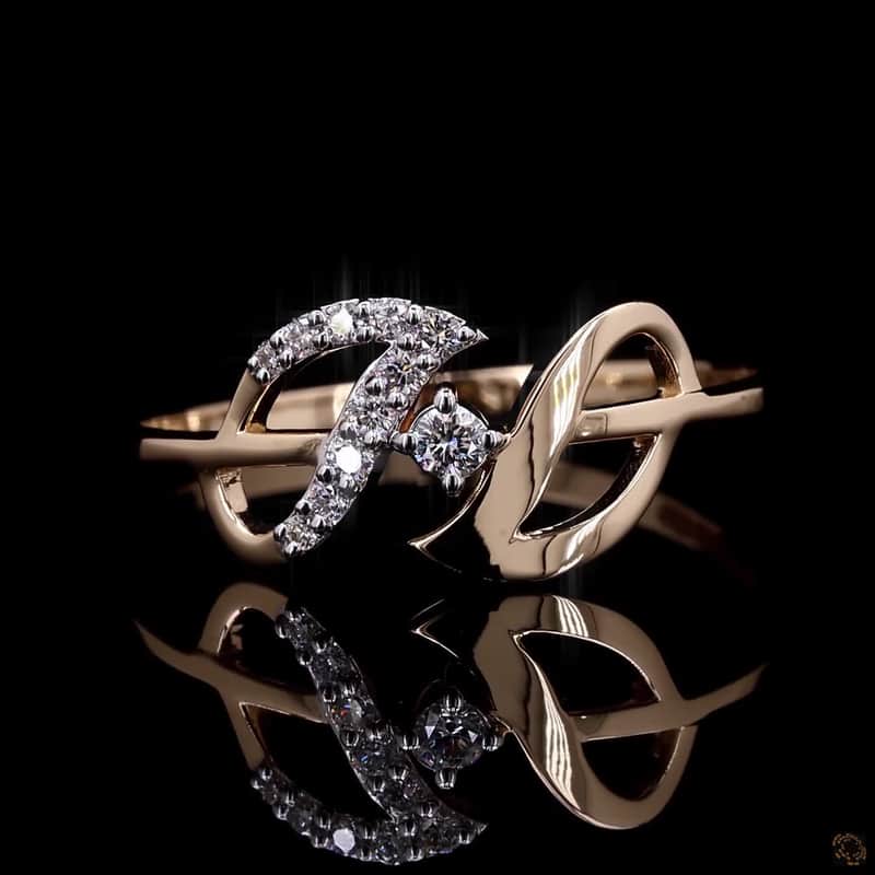 Bypass Leaf Diamond Ring 2