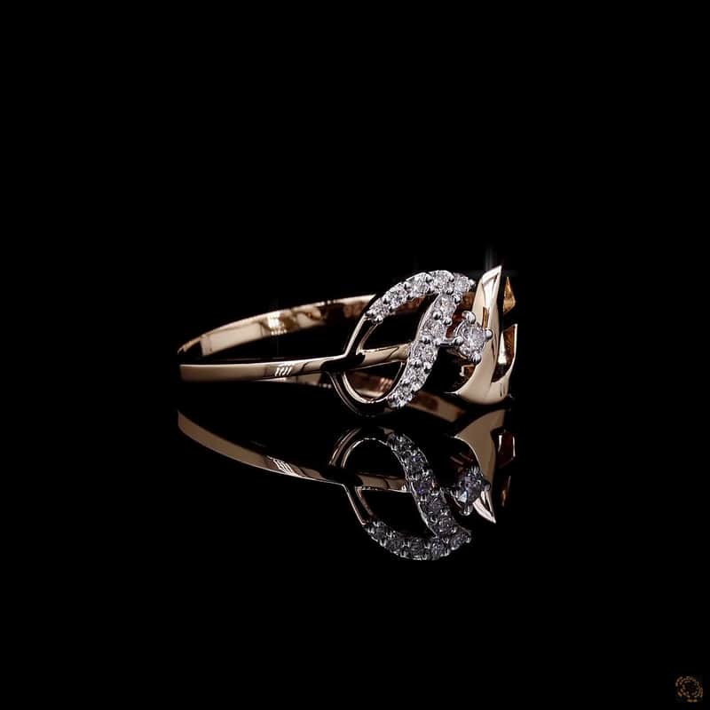 Bypass Leaf Diamond Ring 3