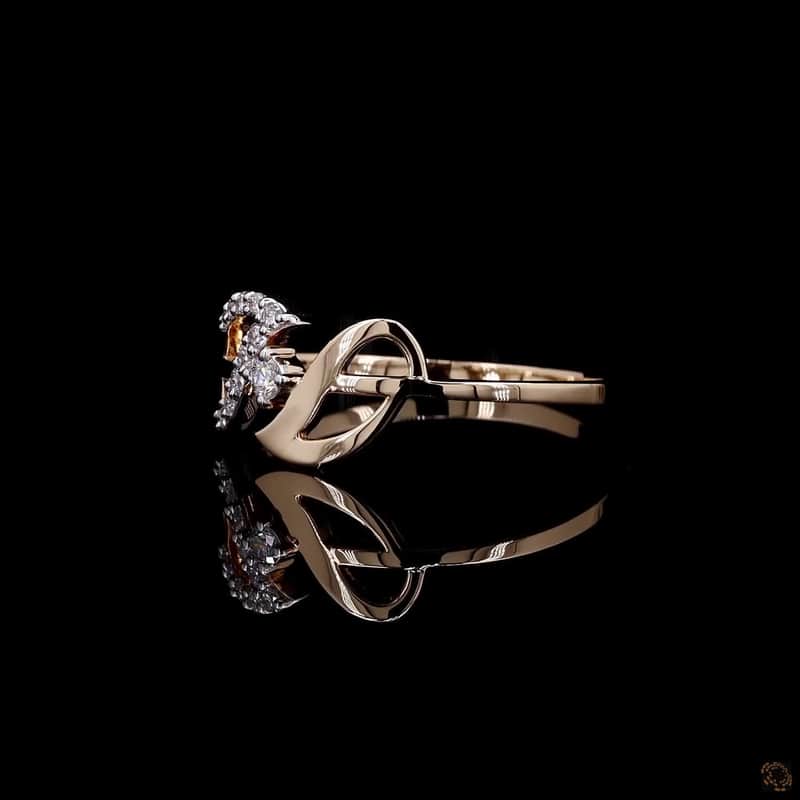 Bypass Leaf Diamond Ring 4