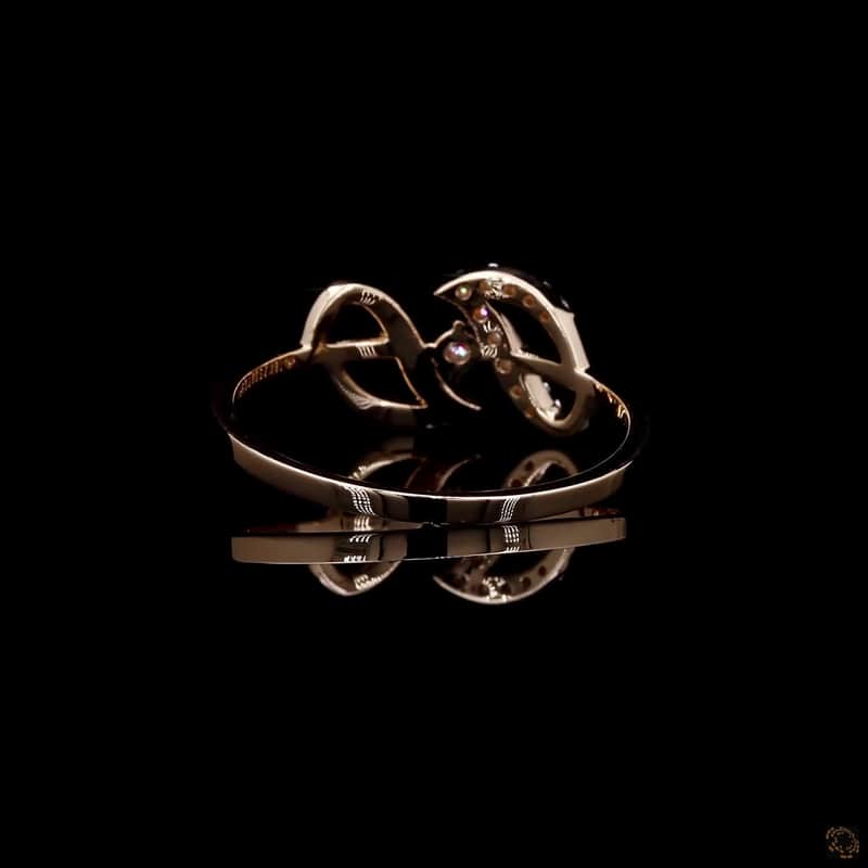 Bypass Leaf Diamond Ring 5