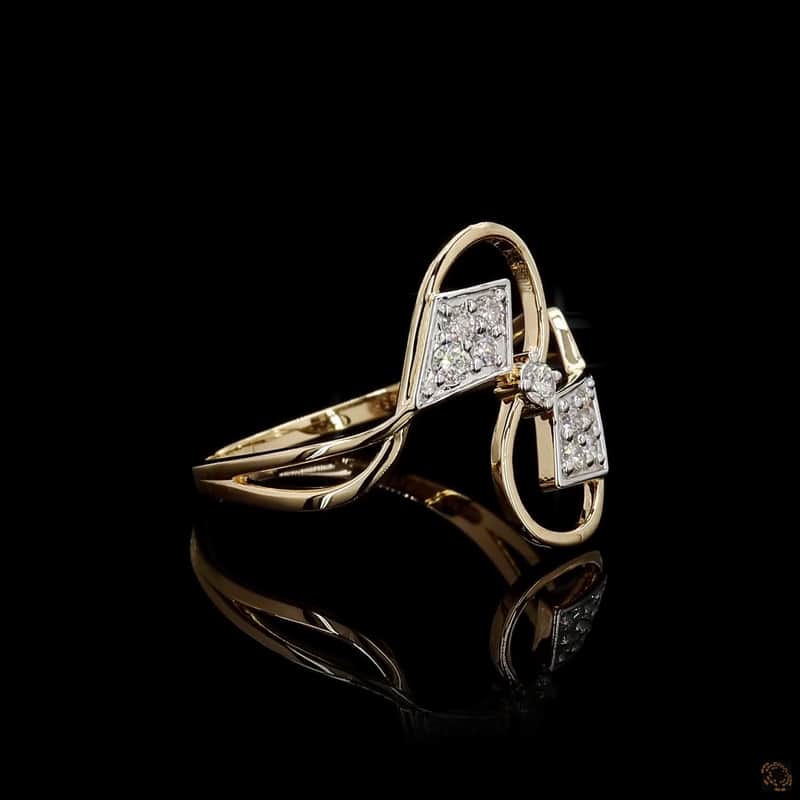 Rhombus Bypass Diamond Ring 3
