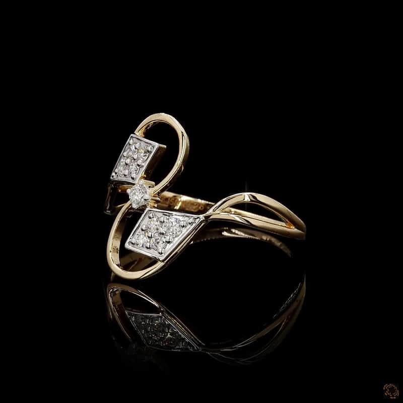 Rhombus Bypass Diamond Ring 4