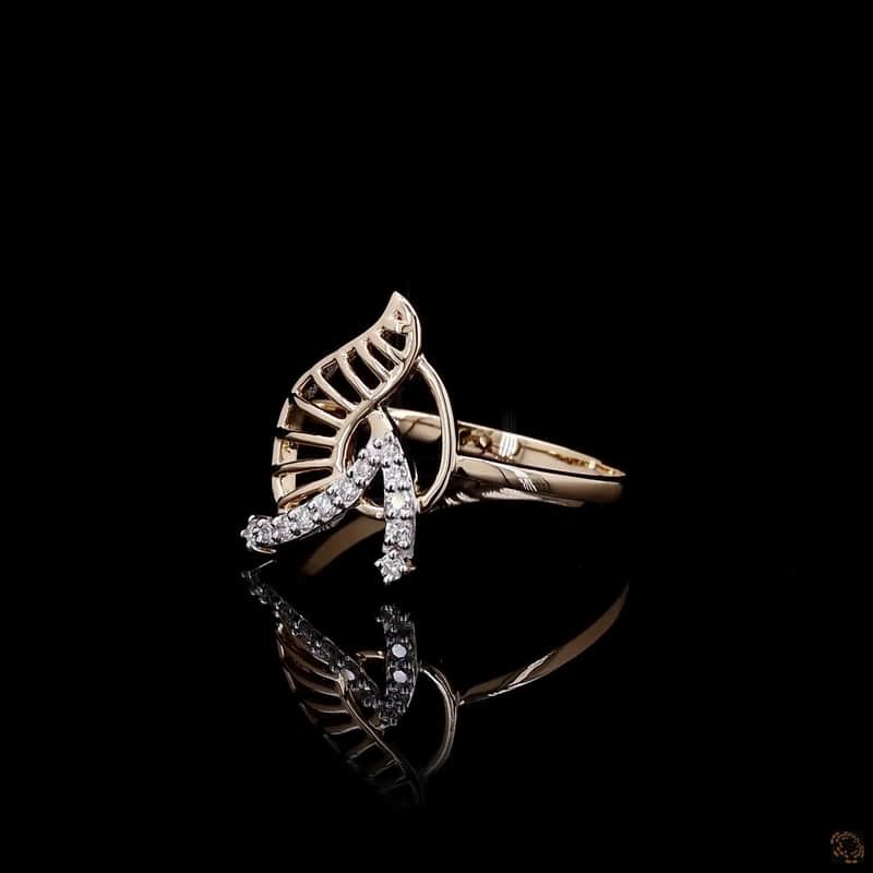 Fan Openwork Diamond Ring 4